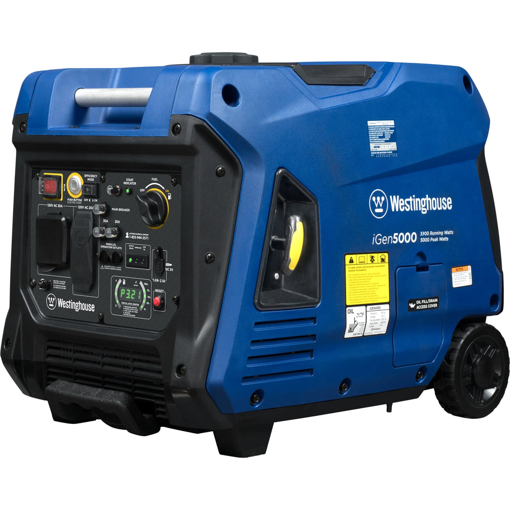5000 Peak Watt Gas Powered Portable Inverter Generator with Electric Start S5592