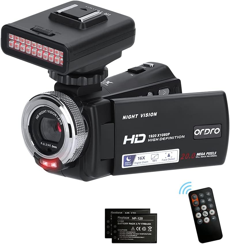 1080P Digital Camcorder with IR Night Vision Light L7036