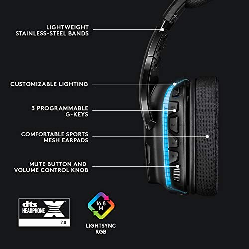 Black 7.1 Surround Sound PC Gaming Headset G35841