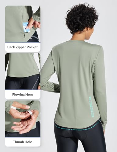Women Long Sleeve UV Protection SPF Tops UPF 50+ Pocket Shirt T4974