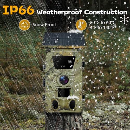 5K WiFi Solar Trail Camera with 64GB SD Card C6899