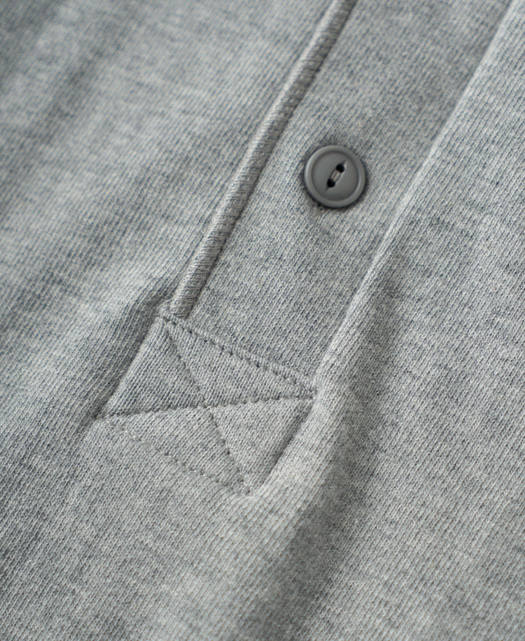 Heavyweight Cotton Tubular Short-Sleeve Henley Shirt