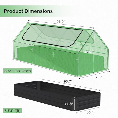 Galvanized Raised Garden Bed with Metal Planter Box L131103