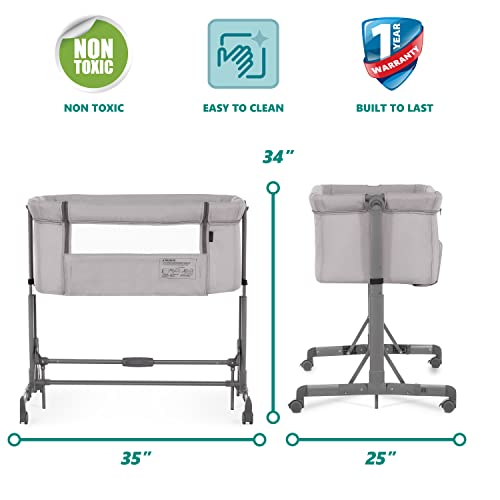 Dark Blue Portable Baby Bassinet with Breathable Mesh Panels S57912