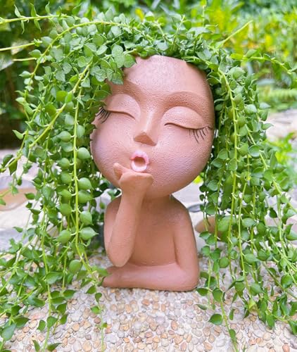 Cute Resin Face Planter Pot R3244