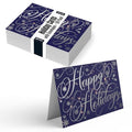 50 Pack Silver Foil Accents 5" x 7" High Gloss Christmas Cards with 50 Envelopes S8379