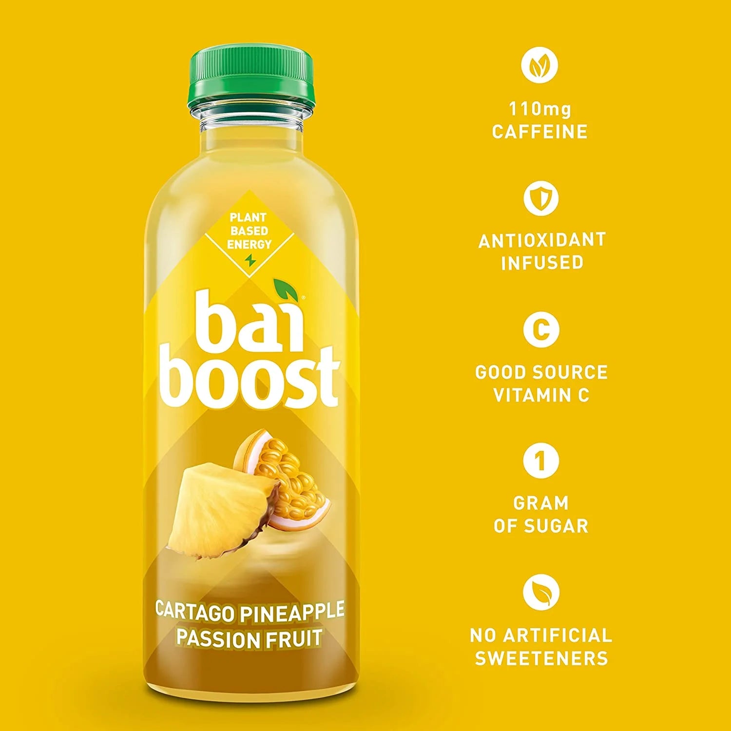 Pineapple Passionfruit Antioxidant Infused Beverage, 18 Fl Oz Bottle (Pack of 12) T91785