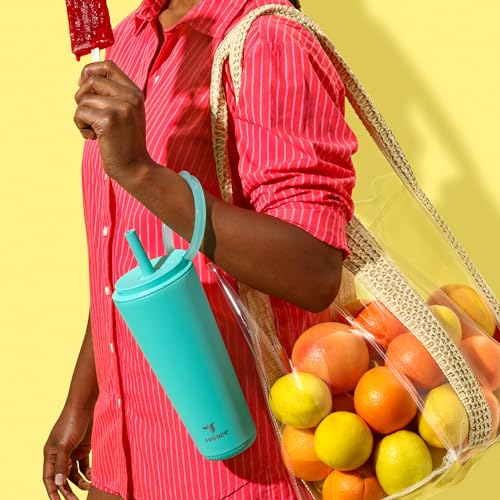 32 oz Stainless Steel Vacuum Insulated Tumbler with Flip Handle Lid B39632