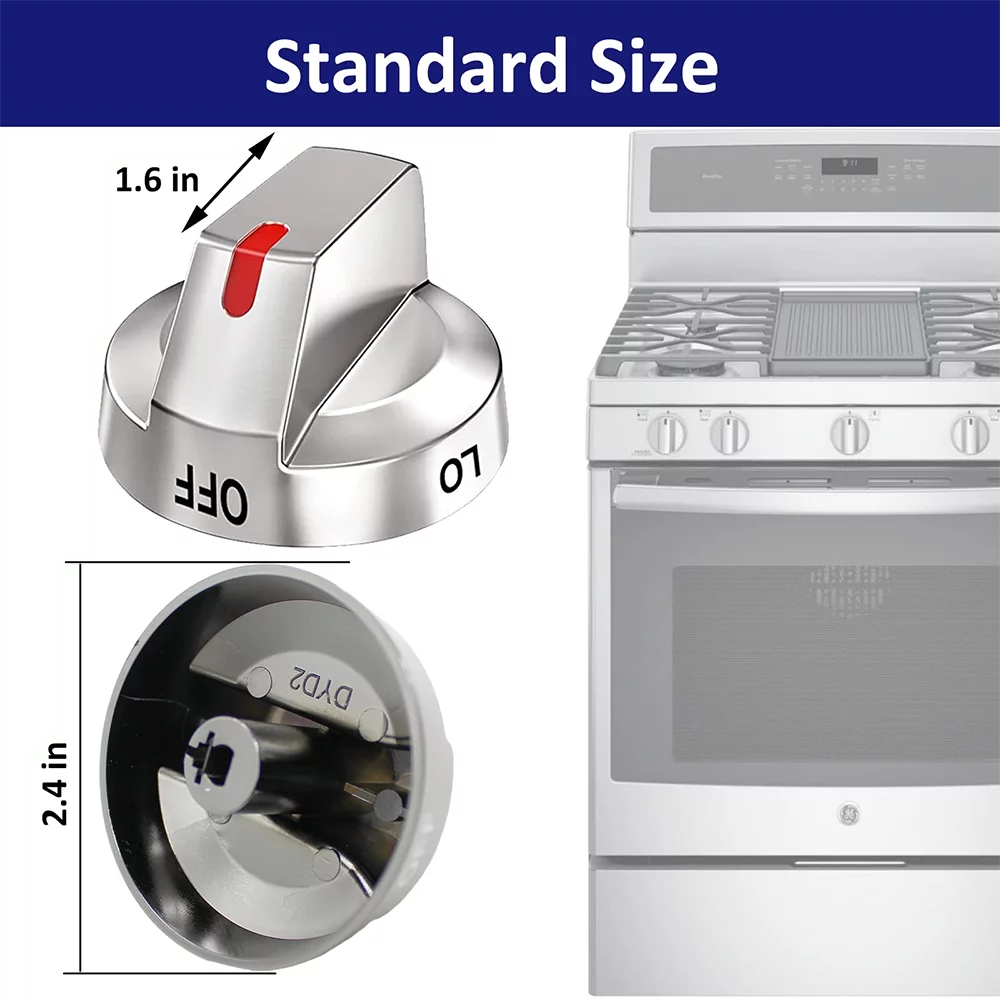 5 Pcs Burner Control Dial Knob for Stove R264826