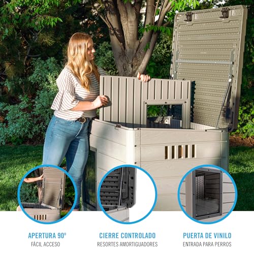 Weather Protected Dog House with Adjustable Vents X418