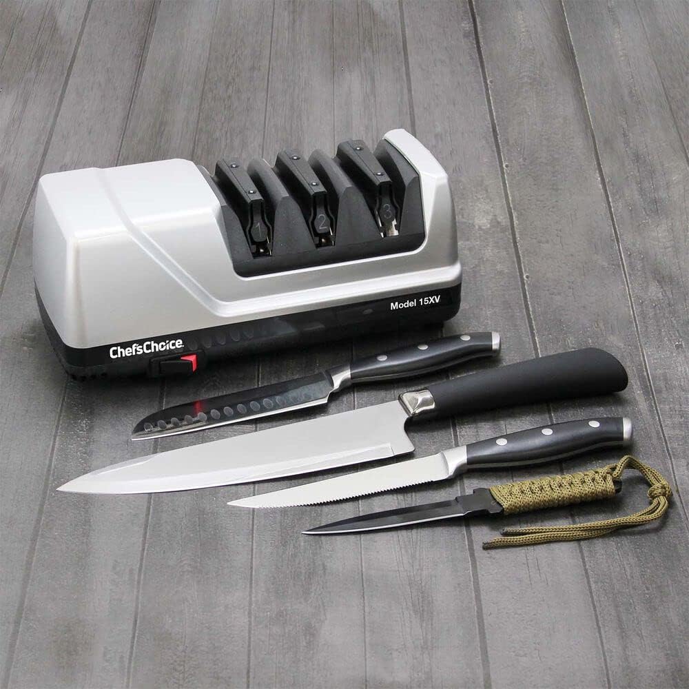 Gray Electric Knife Sharpener with Diamond Abrasives B5212