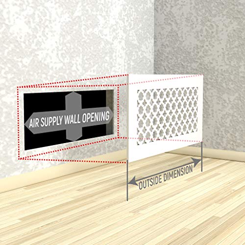 White Acrylic Fiberglass 6 x 14 Air Vent Cover Grille Y300
