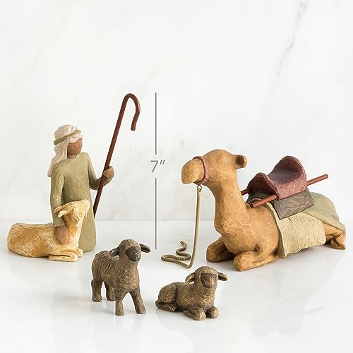 14-piece Nativity Figures with Metal Stars B3108