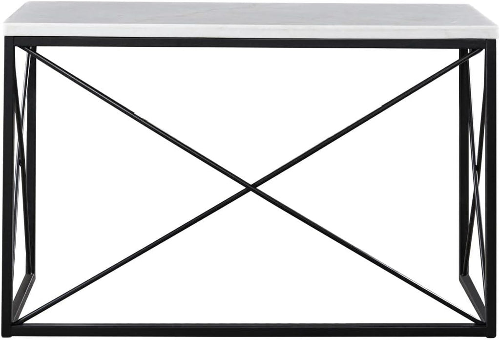 White Marble Top Rectangle Sofa Table Z30365