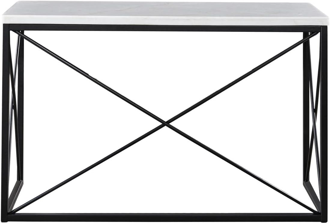 White Marble Top Rectangle Sofa Table Z30365