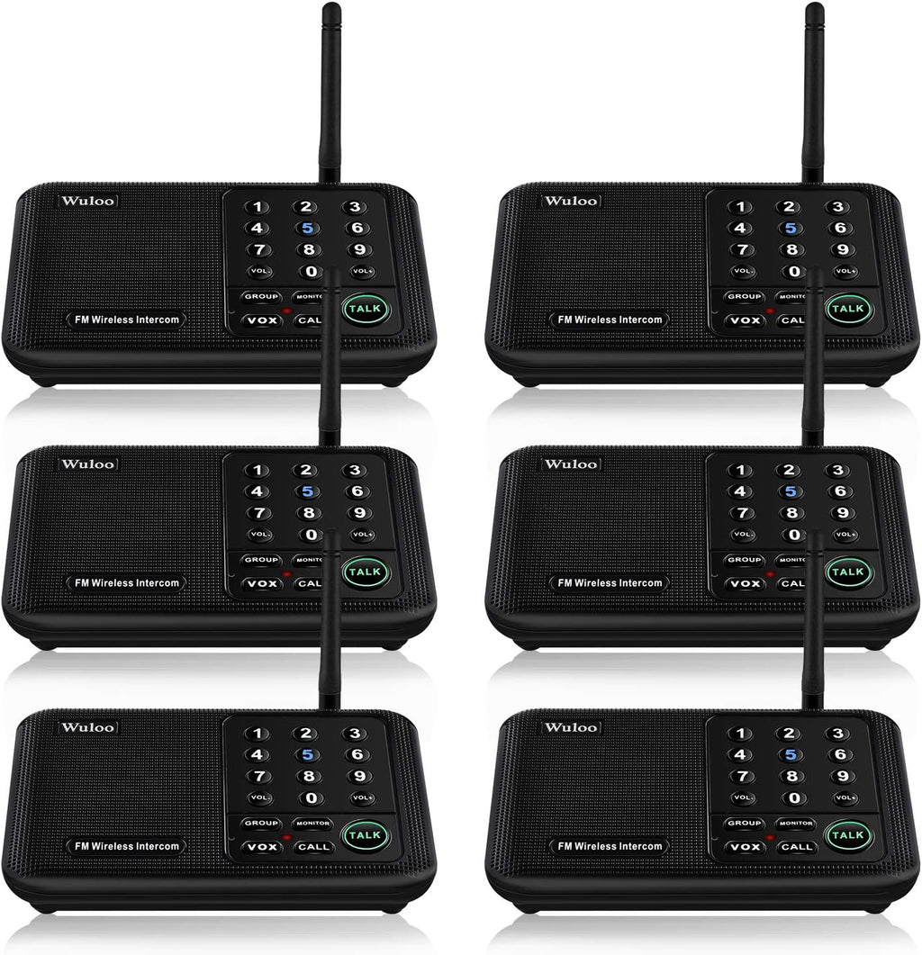 Wireless Intercom System 4 Packs Black 10 Channel 3 Code J855413