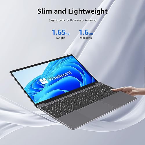 15.6 Inch Laptop Computer, Windows 11, 12GB RAM 512GB SSD, FHD IPS 1920x1200 Display, Celeron N5095 Quad-Core Processor O41351