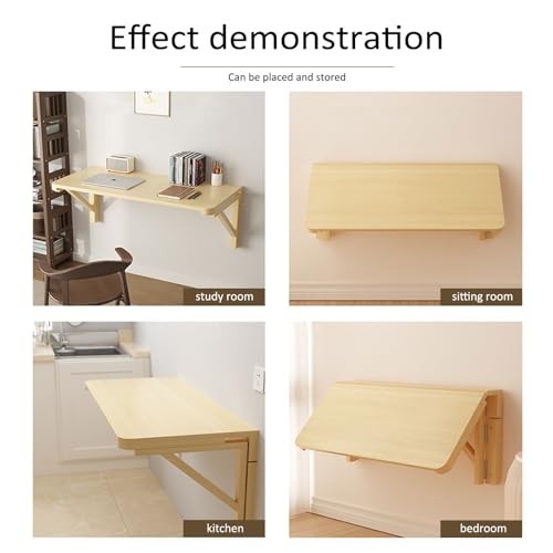 Solid Wood Wall Mounted Folding Desk 100*50CM C7730