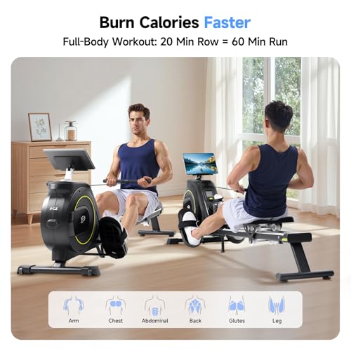 Magnetic Rowing Machine, 350 LB Capacity, 16-Level Resistance, Foldable N159460