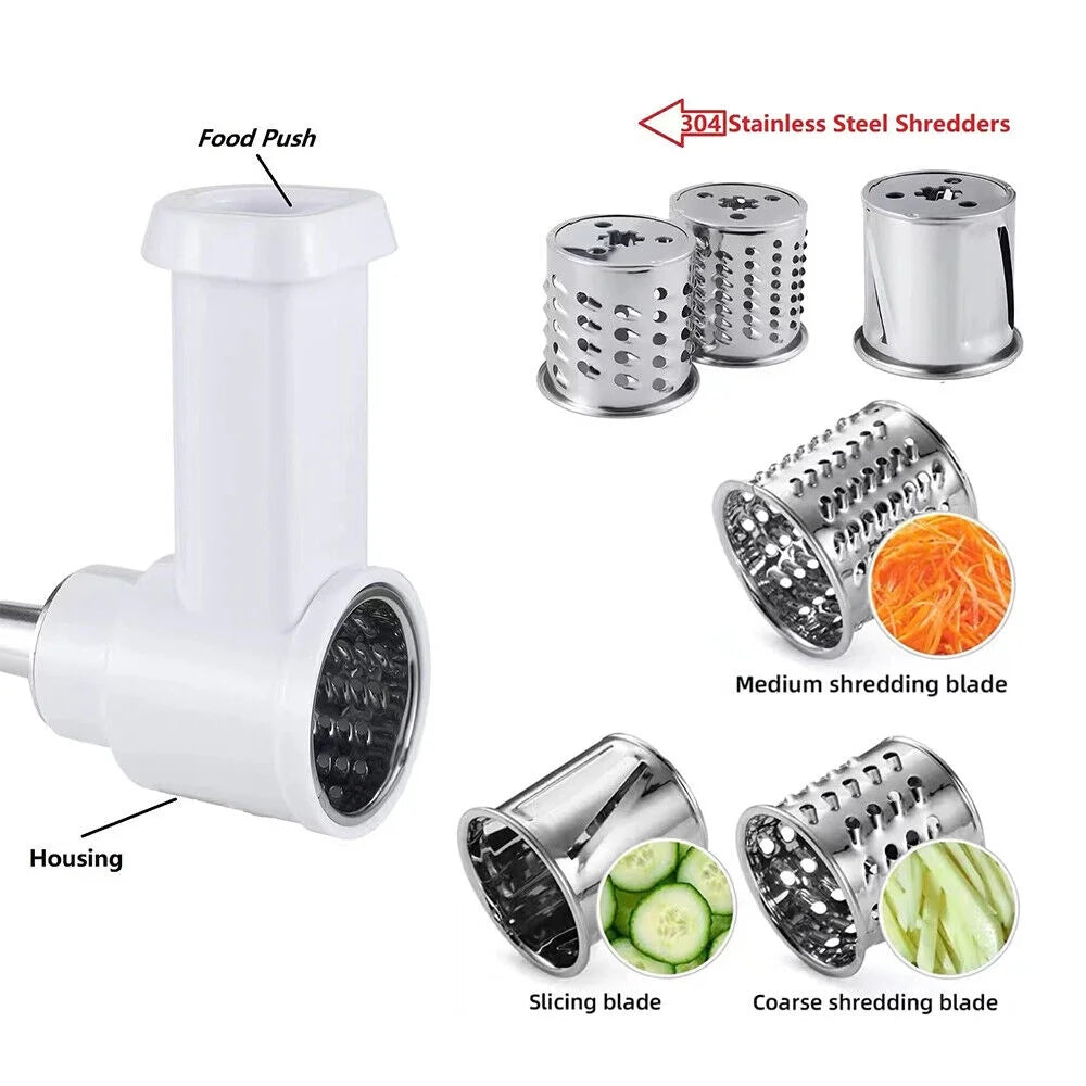 Slicer Shredder Set 3 Vegetable Cutter Blades Aluminum Shaft C369