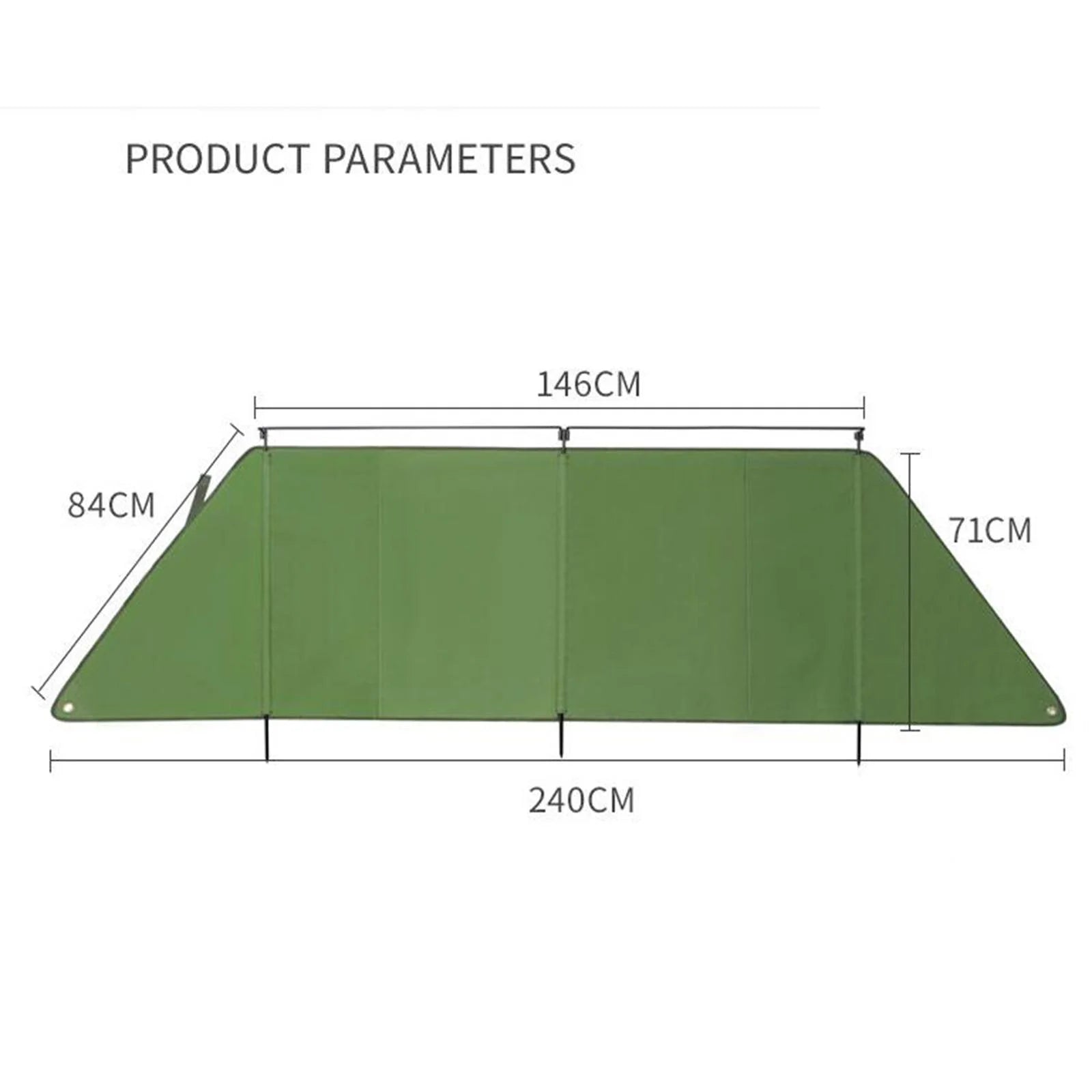 Folding Green Windproof Windscreen U2683