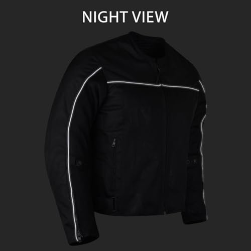 Leather Mesh Textile Motorcycle Jacket with CE Armor Removable Liner O290