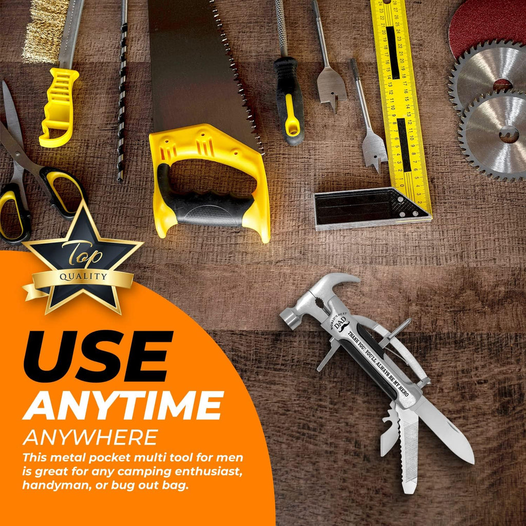 Stainless Steel Hammer Multitool with case and clip N553
