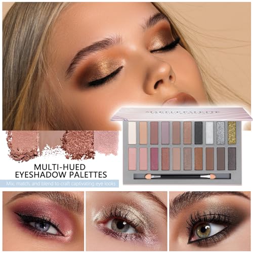18 Color Eyeshadow Palette Foundation Lipstick Eyebrow Pencil Makeup Kit Y81792