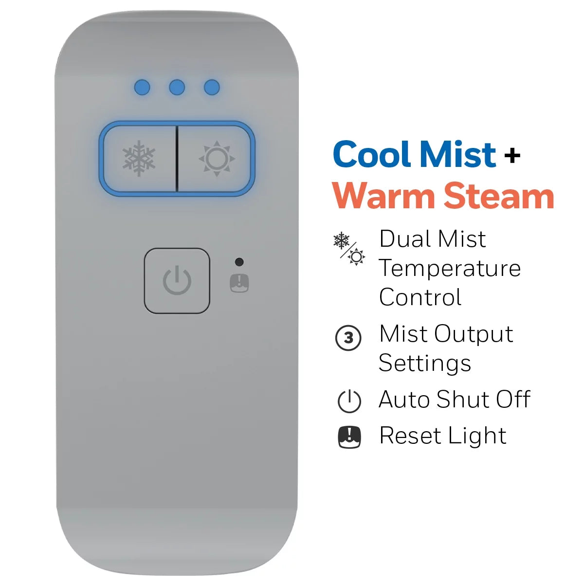 White Cool Warm Mist Humidifier, 600 sq ft W7946