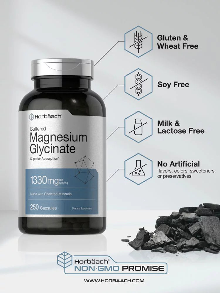 Magnesium Glycinate 1330mg 250 Capsules J5251