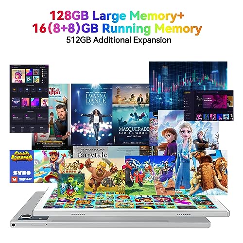 Android 13 Tablet, 10.1 inch, 128GB, 16GB, 8000mAh Battery A68510