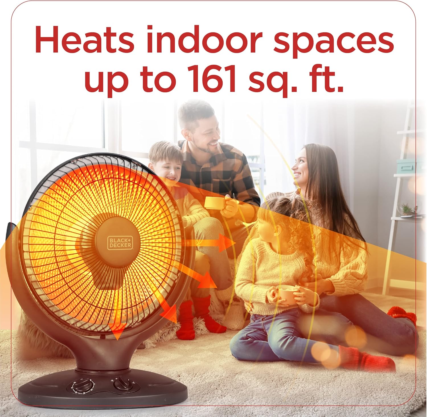 Portable Oscillating Space Heater with Timer O3364
