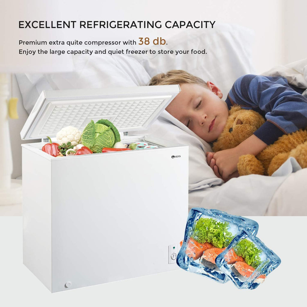 7.0 Cubic Feet Top Chest Freezer with Adjustable Thermostat and Removable Storage Basket B5151