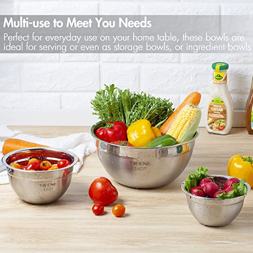 7 Piece Stainless Steel Mixing Bowls Set with Lids E528
