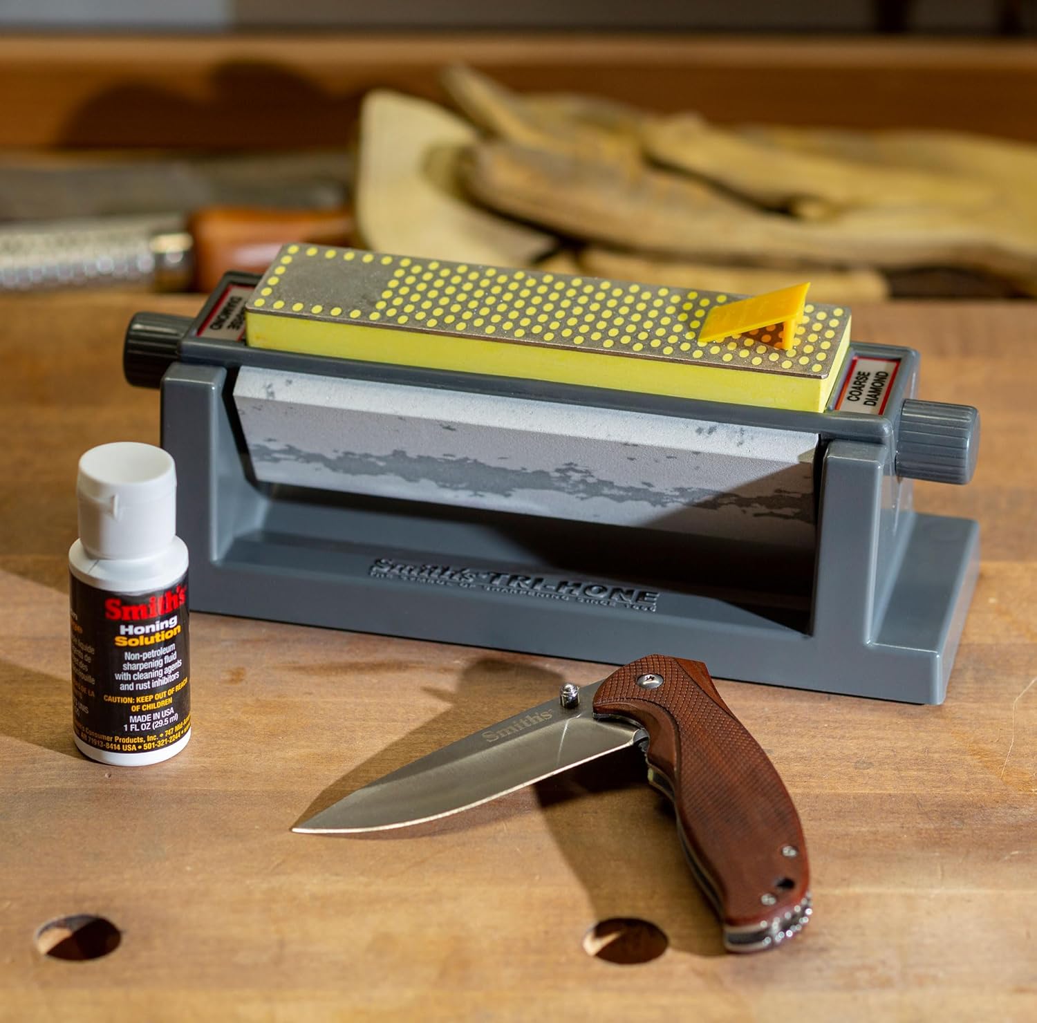 6" Diamond Sharpening Stone System - Grey - Fine, Natural, & Coarse Stones V4680