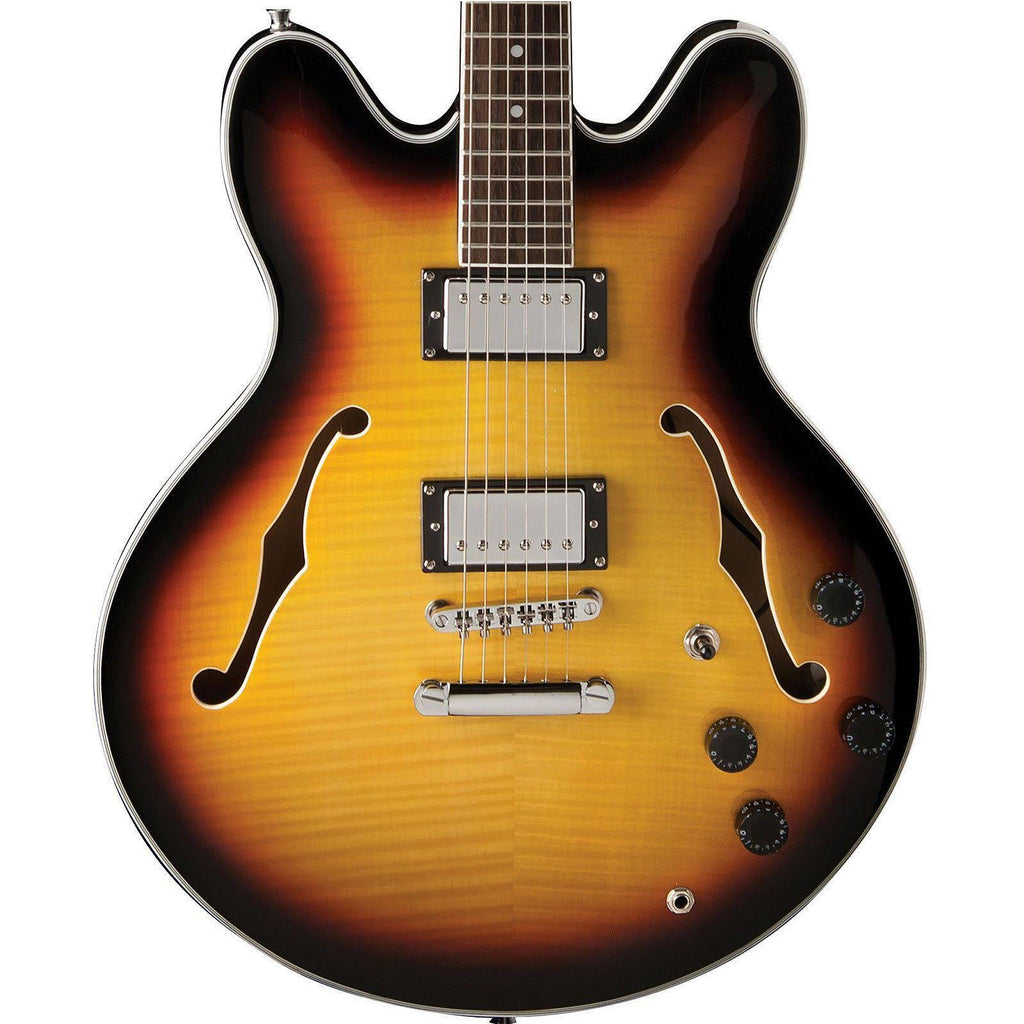 Sunburst Semi Hollowbody Electric Guitar Z1254