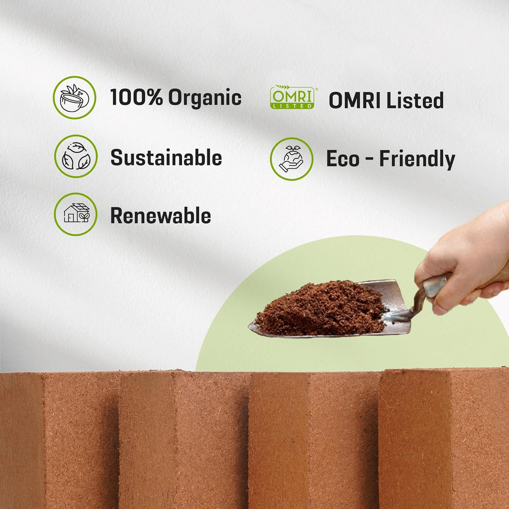 10 LB Organic Coco Coir Compressed Natural Brick R3270