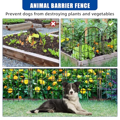 26 Pack 22in X 28ft Arched No Dig Rustproof Metal Garden Fence F176