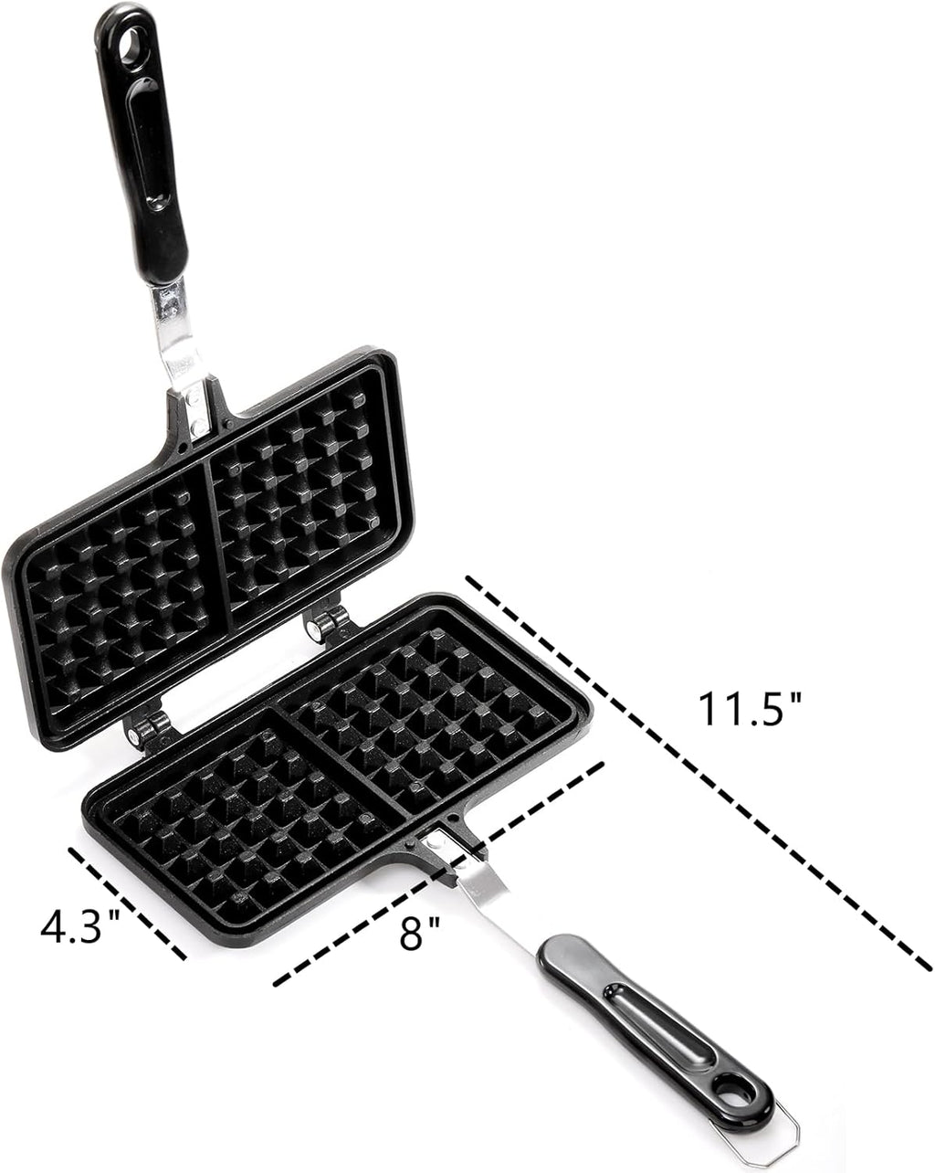 Non-stick Aluminum Waffle Maker with Long Handle K580