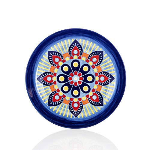 16 Piece Multicolored Round Stoneware Dinnerware Set T1744