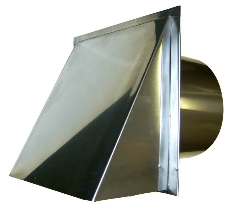7 inch Round Stainless Steel Wall Vent Cap with Screen R573