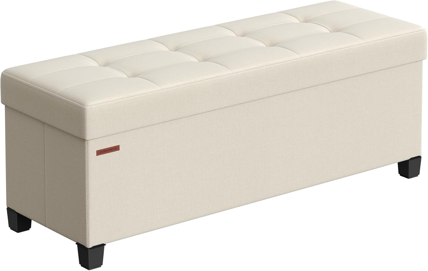 Cream White Storage Ottoman Bench C70620
