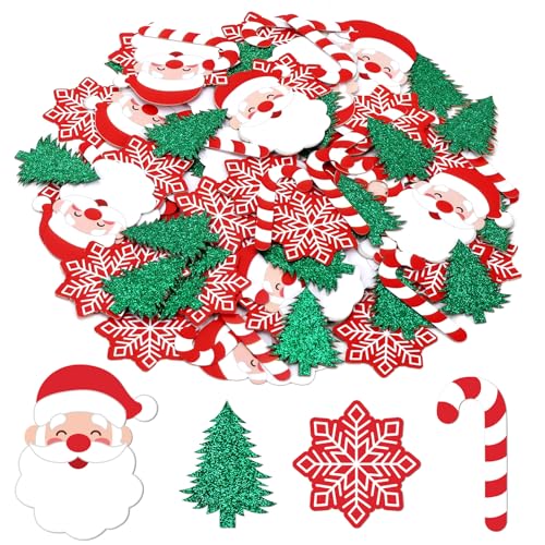 Christmas Confetti Glitter Tree Decorations Santa Claus Snowflakes Candy Canes Sprinkles P286461