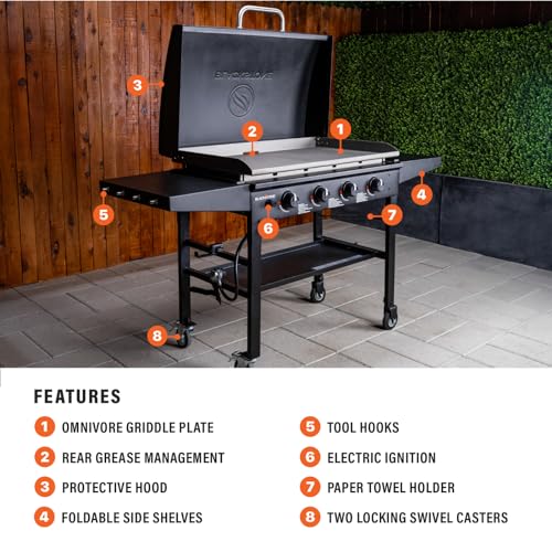 36 Inch 4 Burner Gas Griddle with Hood U330990