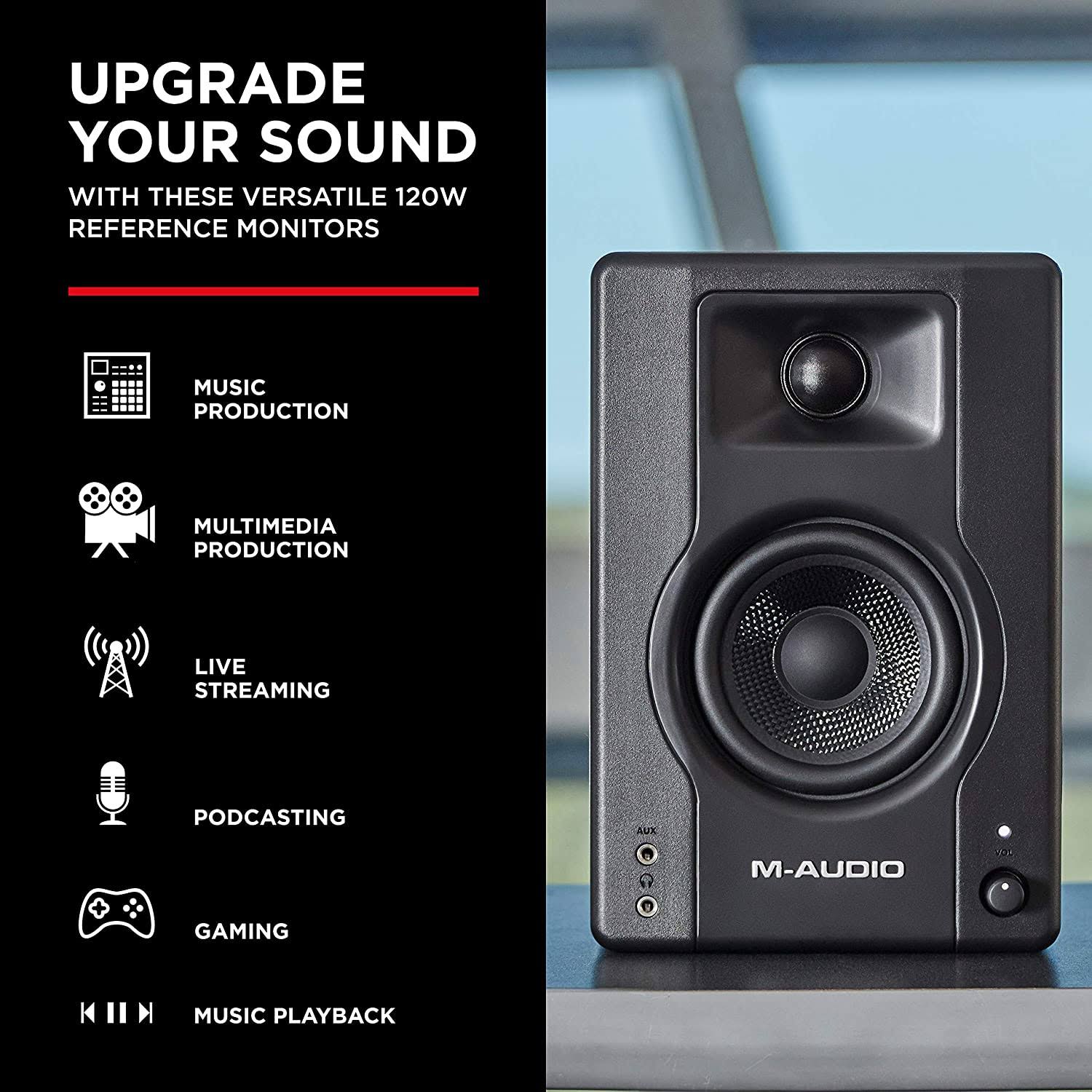 Powered Reference Studio Monitors, Pair K120295