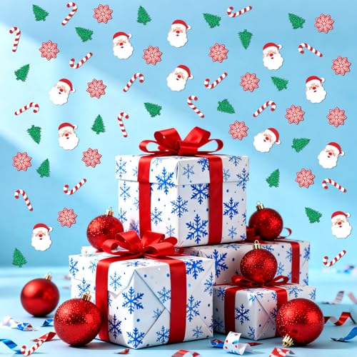 Christmas Confetti Glitter Tree Decorations Santa Claus Snowflakes Candy Canes Sprinkles P286461