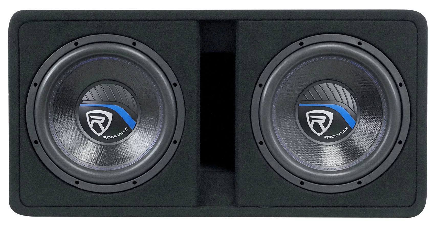 Dual 12" 2800w Car Subwoofers with Vented Sub Box and Amp K963