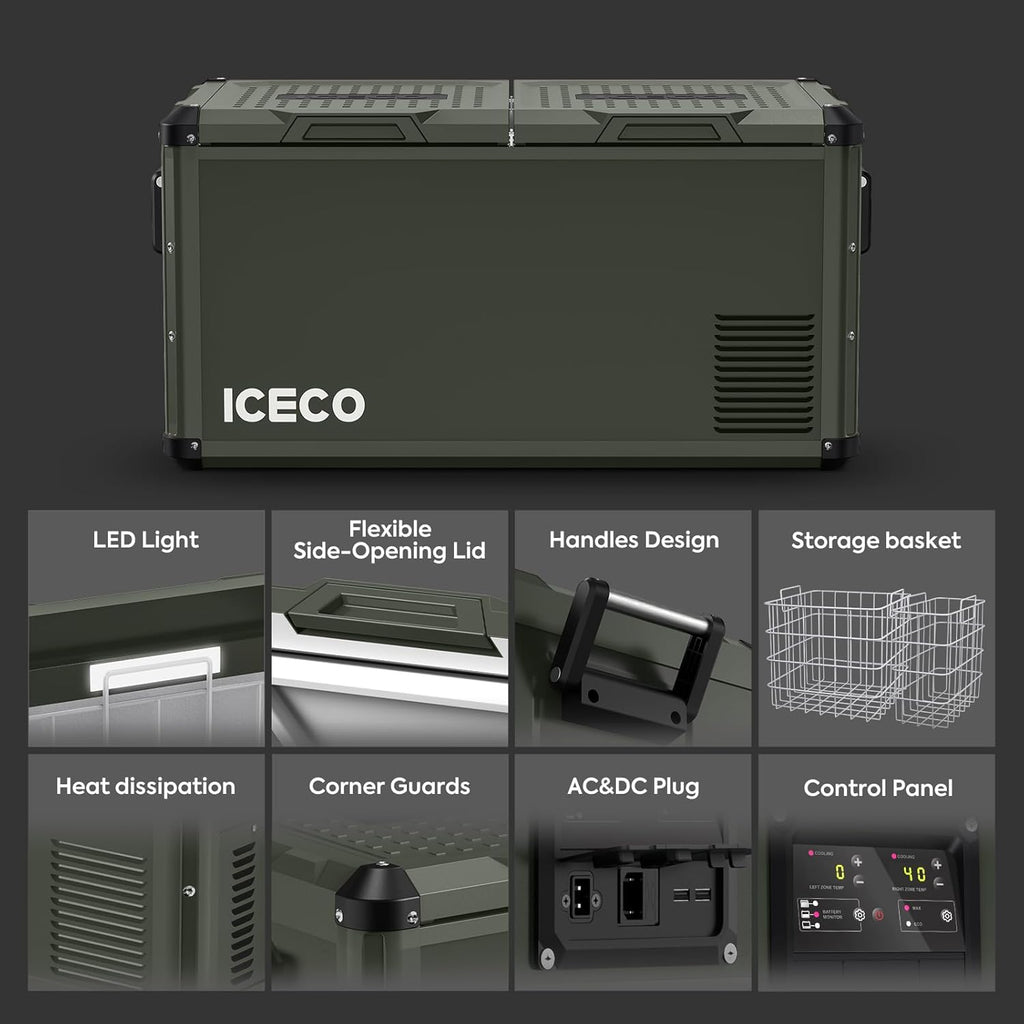 78Qt Dual Zone Portable Refrigerator Freezer H320