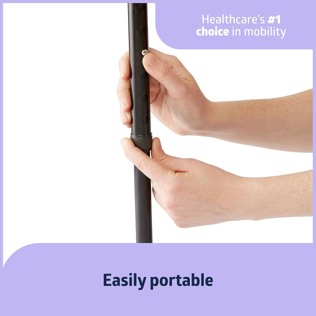 Black Aluminum Offset Walking Cane F179