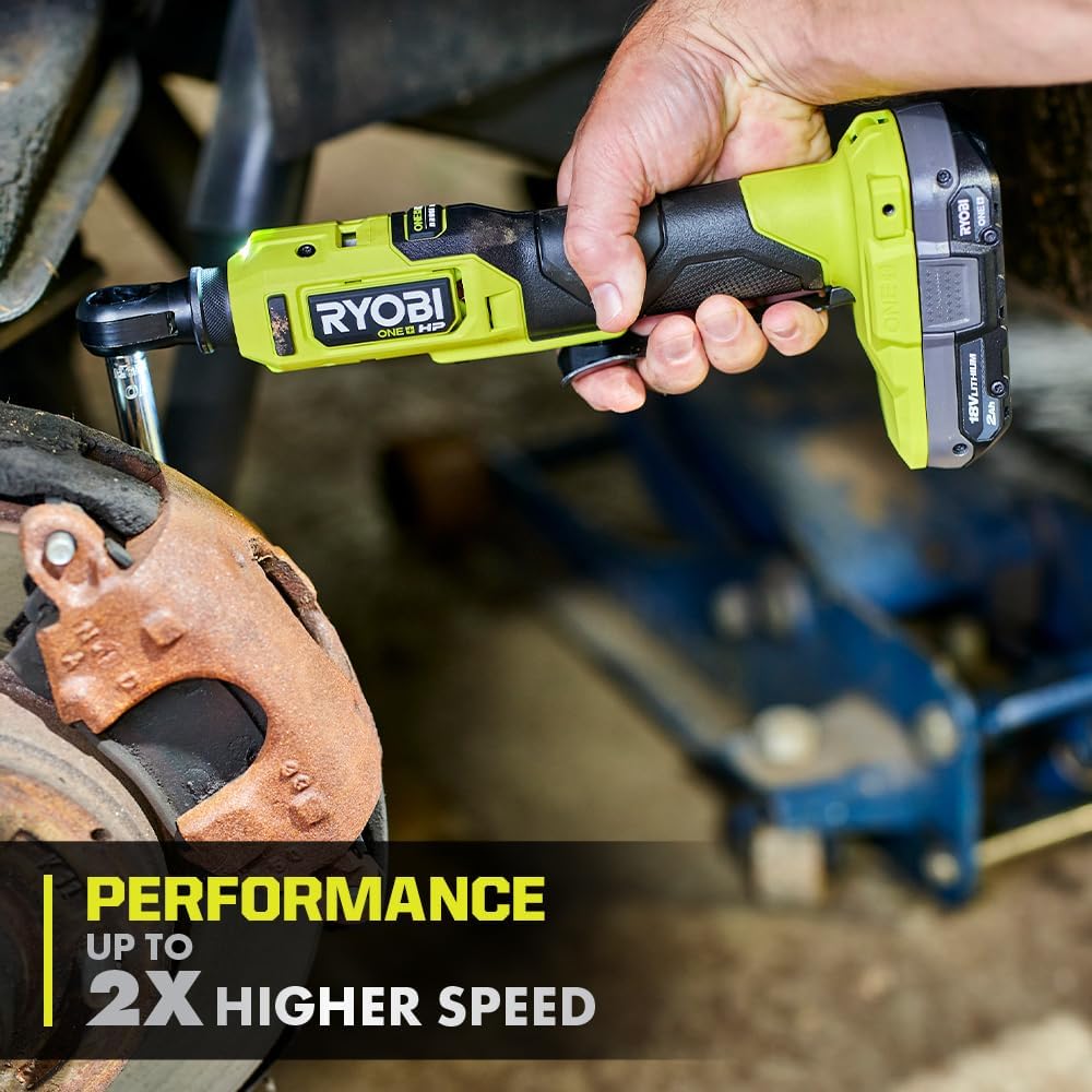 18V 1/4" Brushless Cordless Compact Electric Ratchet Kit with 2.0Ah Lithium Battery and Charger D421